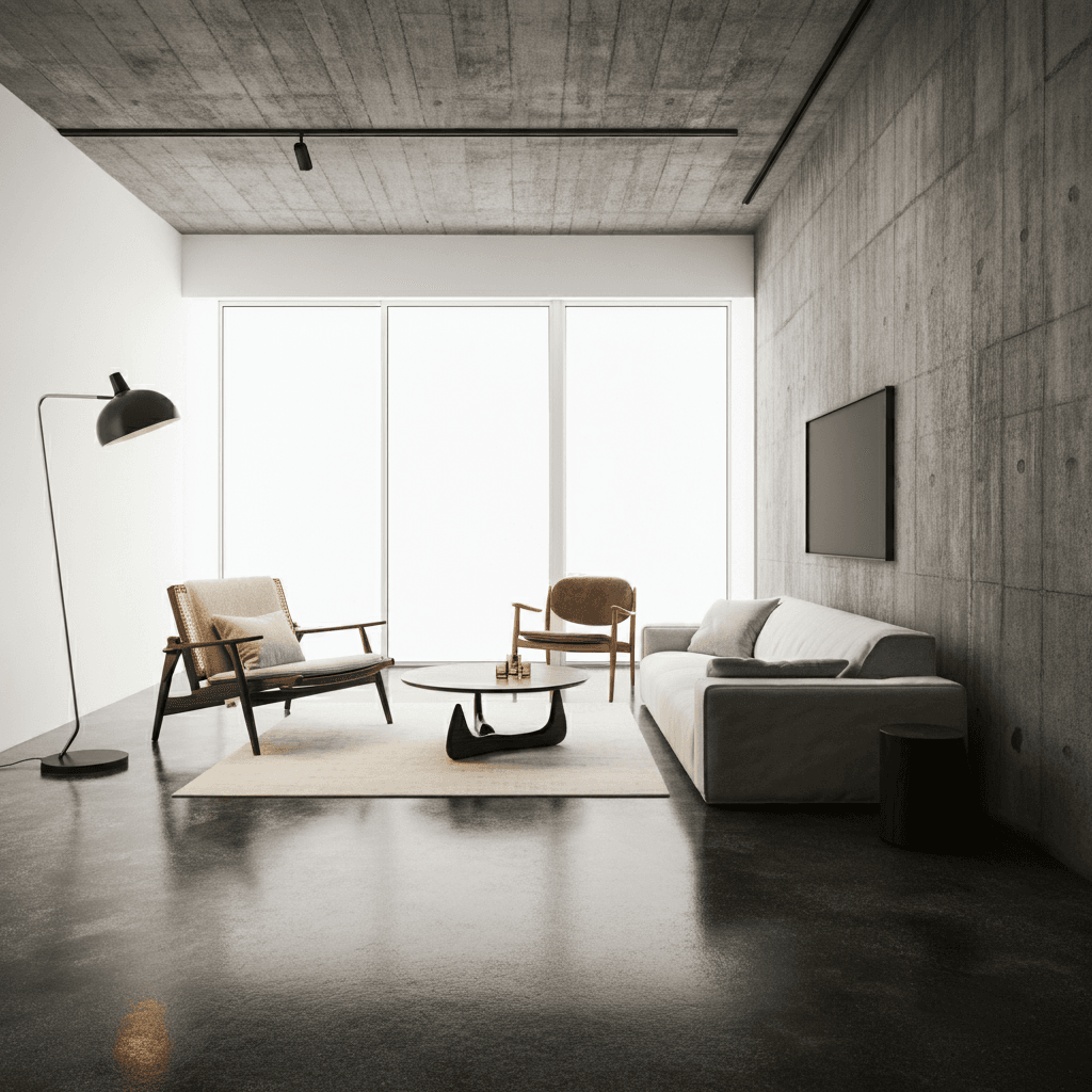 Spacious modern apartment interior